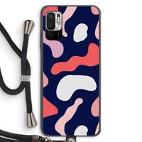Memphis Shapes Pink: Xiaomi Redmi Note 10 5G Transparant Hoesje met koord