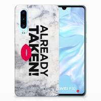 Huawei P30 | Siliconen hoesje | met naam Already Taken White
