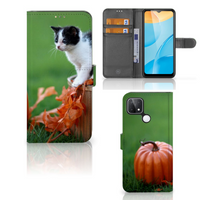 OPPO A15 Telefoonhoesje met Pasjes Kitten - thumbnail