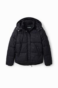 Gewatteerd jack met textuur - BLACK - S