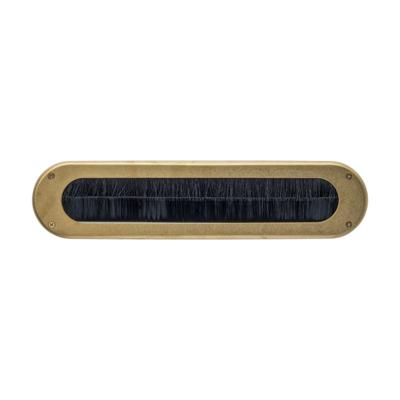 Intersteel Tochtwering ovaal 340x80mm - PVD messing getrommeld