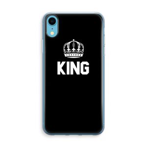 King zwart: iPhone XR Transparant Hoesje