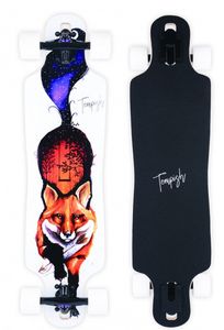 Tempish Longboard Fox 82,5x21,5 cm hout wit/zwart