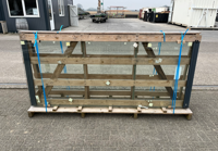 Tijdelijk 15% korting | Glasschuifsysteem Profiline R3 (3-spoor) type C - 290,5 x 240 cm Antraciet Structuur. Vast deel links van buitenaf gezien. Excl. Bevestigingsmateriaal - SALE25021 Veiligheidsglas Verasol