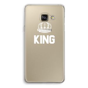King zwart: Samsung A3 (2017) Transparant Hoesje