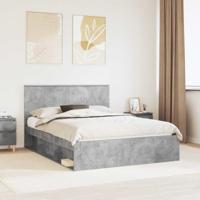 Bedframe Concerte Grijs 150 x 200 cm Massief grenenhout