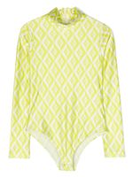 Elisabetta Franchi La Mia Bambina body à motif monogrammé - Jaune - thumbnail