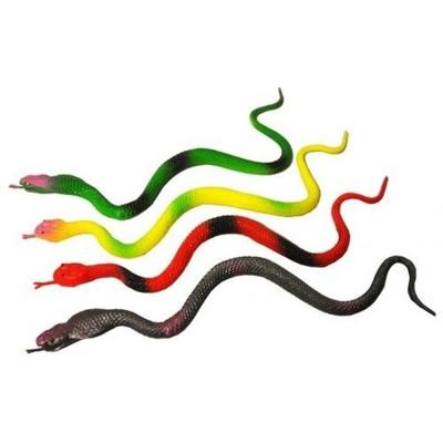 Plastic speelgoed figuur slangen set 23 cm - 4x stuks - dieren