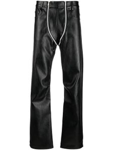 GmbH pantalon slim en cuir artificiel - Noir