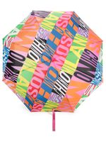 Moschino logo-print folded umbrella - Rose