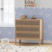 Behang Daisy Flowers Rol Blauw