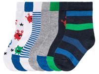 lupilu 7 paar peuters sokken (19/22, Grijs/blauw/wit/patroon) - thumbnail