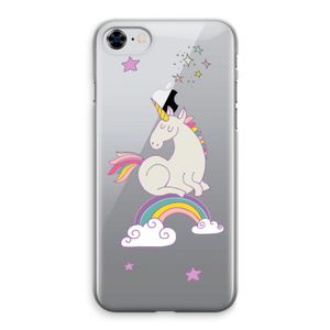 Regenboog eenhoorn: iPhone 8 Transparant Hoesje