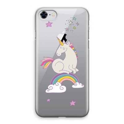 Regenboog eenhoorn: iPhone 8 Transparant Hoesje