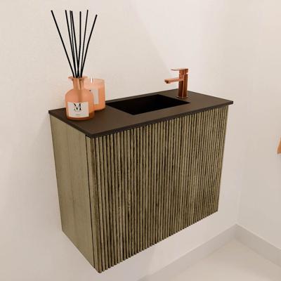 Toiletmeubel Mondiaz Joya | 50 cm | Meubelkleur Dusk | Faye wastafel Urban Rechts | 1 kraangat