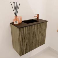 Toiletmeubel Mondiaz Joya | 50 cm | Meubelkleur Dusk | Faye wastafel Urban Rechts | 1 kraangat