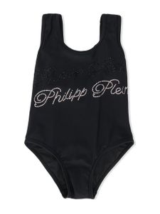 Philipp Plein Junior maillot de bain à logo - Noir