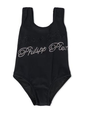 Philipp Plein Junior maillot de bain à logo - Noir