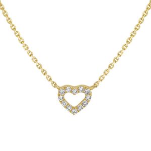 TFT Collier Geelgoud Hart Diamant 0.05ct H P1 1 mm x 41-43-45 cm