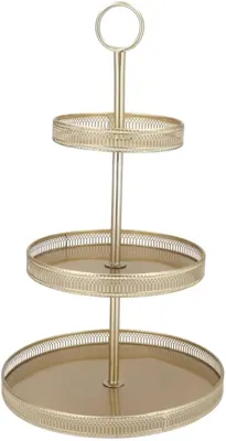 Daan Kromhout Design etagere metaal majestic 37x65cm champagne