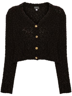 Versace Pre-Owned cardigan en tweed (années 2000) - Marron