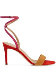 Giuseppe Zanotti sandales Erwan en daim - Rouge