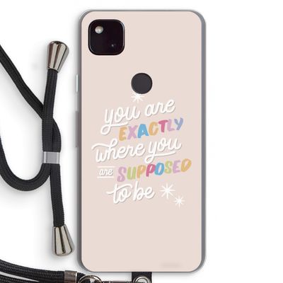 Right Place: Pixel 4a 5G Transparant Hoesje met koord