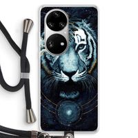 Darkness Tiger: Huawei P50 Pro Transparant Hoesje met koord
