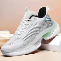 strakke witte prestatie-sneakers voor heren - lichtgewicht ontwerp met ademend mesh en ondersteunende demping voor verbeterd loopcomfort Lightinthebox