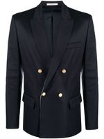 Valentino Garavani blazer en coton à boutonnière croisée - Bleu