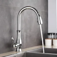 Gouden Keukenkraan met Uittrekbare Spuiter - Messing | Warm & Koud Water Gouden Keukenkraan met Uittrekbare Spuiter - Messing | Warm & Koud Water