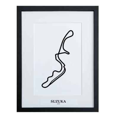 Formule 1 Circuit Suzuka 3D Print - Zwart