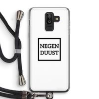 Negenduust vierkant: Samsung Galaxy J8 (2018) Transparant Hoesje met koord
