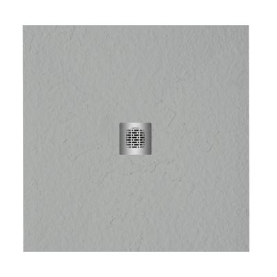 ZEZA Grade douchevloer - 100x100cm - antislip - antibacterieel - mineraalmarmer - vierkant - mat perla (lichtgrijs) 400000000000020022