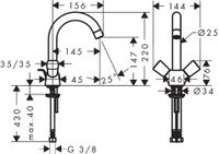 Hansgrohe Logis wastafelkraan 150 met waste Chroom - thumbnail