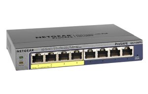 Netgear ProSAFE Unmanaged Plus Switch - GS108PE - 8 Power over Ethernet poorten