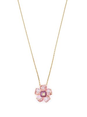 Swarovski collier à breloque fleur - Or