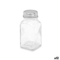 Zoutkelder Vivalto YHP-F0409/DH12 YHP-F0409/DH12 Transparant Metaal Glas 4 x 9 x 4 cm (12 Stuks)