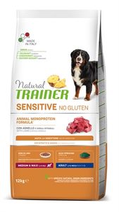 NATURAL TRAINER SENSITIVE ADULT MEDIUM LAMB GLUTENVRIJ 12 KG