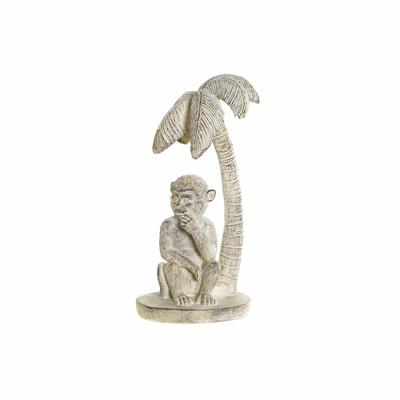 Decoratieve figuren DKD Home Decor 15 x 12 x 29 cm Wit Hars Aap Tropisch Decapé