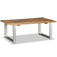 The Living Store Salontafel Vintage - Hout - 100x60x38 cm - Handgemaakt van gerecycled hout