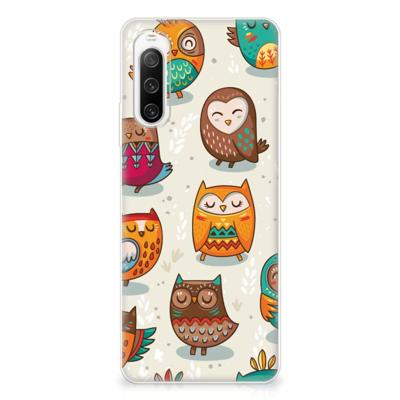 Sony Xperia 10 IV | TPU Hoesje | Vrolijke Uilen
