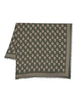 Alexander McQueen foulard imprimée à bords francs - Vert