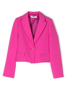 MSGM Kids blazer crop à manches longues - Rose