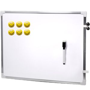 Magnetisch whiteboard/memobord met marker/smiley magneten - 80 x 60 cm