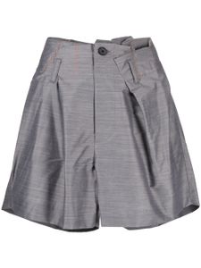 Kolor short ample à design asymétrique - Gris