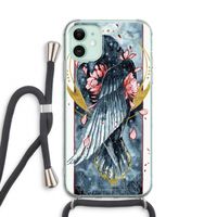 Golden Raven: iPhone 11 Transparant Hoesje met koord