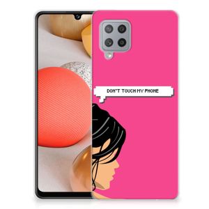 Samsung Galaxy A42 Silicone-hoesje Woman Don't Touch My Phone