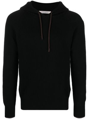 Fileria hoodie léger en laine vierge - Noir