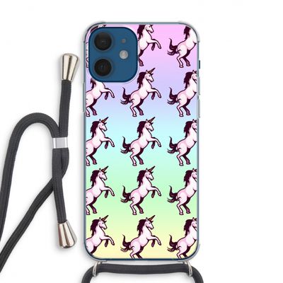 Musketon Unicorn: iPhone 12 Transparant Hoesje met koord